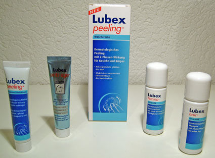 Lubex Peeling sowie Produkteproben